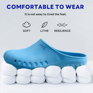 Sandal Clog <span class=keywords><strong>EVA</strong></span> Tahan Lama, Bernapas, Nyaman, Lembut, Dapat Disterilkan, Anti-Selip, Sepatu Kerja Bersih untuk Laboratorium, Ruang Bersih, Dalam & Luar Ruangan - Product Image 3