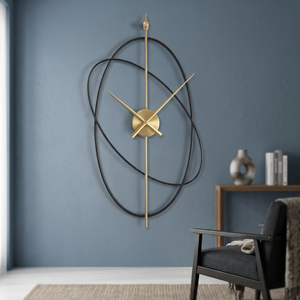 Horloge murale en métal du milieu du siècle meilleure horloge murale suspendue de finition produit chaud horloge créative - Product Image 4