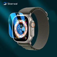 Protection d'écran en verre trempé HD anti-lumière bleue 2.5D 9H compatible avec Apple Watch Ultra 2 3 49mm