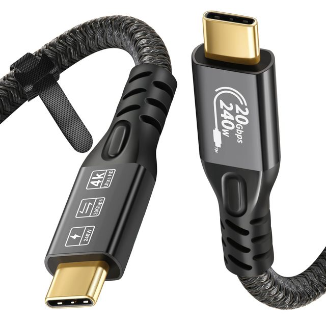 New USB C to USB C USB3.2 Gen2 USB 3.2 Gen 2 Type C 4K Video Cable 0.5M 1M 1.5M 2M 3M 20Gbps 240W PD Fast Charging Data Transfer