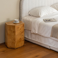 Français rétro en bois massif imprimé léopard irrégulier écologique Durable salon Table d'appoint vieux argent Style Vintage maison chambre