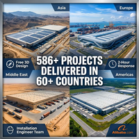 Entrepôt en acier préfabriqué robuste à poutres en H, centre logistique de grande envergure, bâtiment d'atelier industriel, conception modulaire