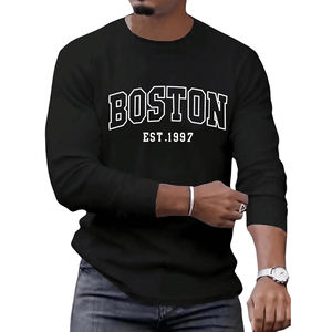 <span class=keywords><strong>BOSTON</strong></span> estampado de talla grande gran oferta suelta hombres de gran tamaño Hip Hop estampado sublimación camiseta Casual uso diario cómoda Camiseta larga - Product Image 2