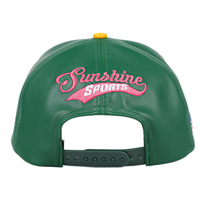 Tcap China 5 Panels Baseball Caps Custom Embroidery logo Leather Cap - Product Image 3
