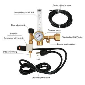 Alüminyum Solenoid valf Flowmeter metresi ile Modern Hydroponics yetiştirme odası karbon dioksit (CO2) regülatörü - Product Image 5
