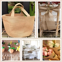 Bouquets écologiques Emballage artisanal Finition décorative rétro haute densité Rouleaux de lin Tissu de jute