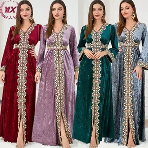 Fashion Dubai Islamic Clothing 2023 Eid Embroidery Floral Print Modest Abaya Khimar Arabic Kaftan Abaya Muslim Dress