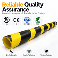 Tube de protection en mousse PU personnalisé noir et jaune, barrière anti-collision pour couvercle de rack, tube, colonne, protection des bords