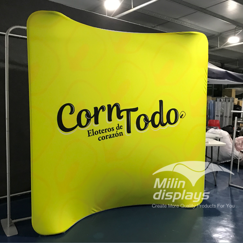 Custom logo 10x8ft Curve Fabric Backdrop