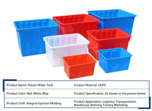 Bể nước nhựa hình chữ nhật làm từ gân bò dày, dùng nuôi cá và nuôi trồng thủy sản - Product Image 5
