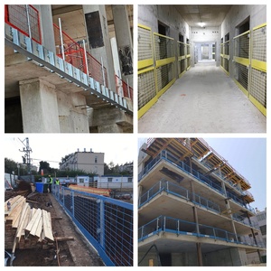 Barrières de protection des bords en fer trempé de 1,1 m, faciles à assembler, clôture de sécurité <span class=keywords><strong>pour</strong></span> chantier - Product Image 3
