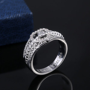 Anello in zircone intagliato a forma di cuore, alla moda, per uomo e donna, gioiello da coppia, da indossare tutti i giorni, idea regalo - Product Image 3