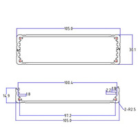Usinage CNC anodisation boîtier en aluminium boîtier électronique boîte de jonction boîtier PCB boîtier Din Rail boîte