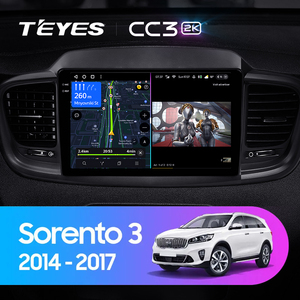 Autoradio multimédia vidéo GPS Android 10 TEYES CC3 2K pour <span class=keywords><strong>Kia</strong></span> <span class=keywords><strong>Sorento</strong></span> <span class=keywords><strong>3</strong></span> 2014 - 2017, navigation stéréo, pas de 2din 2 Din Dvd - Product Image 2