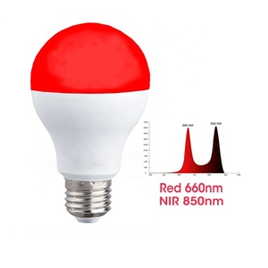 Lámpara LED de Terapia Roja, Bombilla de Luz Roja Infrarroja de 660nm 850nm, 5W-10W, <span class=keywords><strong>Base</strong></span> B22 <span class=keywords><strong>E26</strong></span> <span class=keywords><strong>E27</strong></span> - Product Image 1