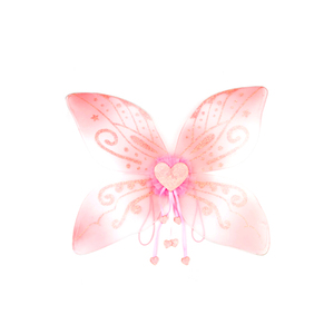 Phụ Kiện Tiệc Tùng & Lễ Hội Theo Yêu Cầu Của Nhà Máy Cho Trẻ Em Bé Gái Trang Phục Cánh Tiên Bướm Nylon Lấp Lánh Màu Xanh Lá Cây Hình Trái Tim Diễu Hành - Product Image 4