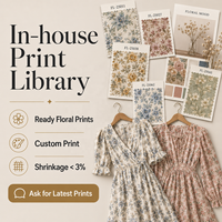 Robe florale personnalisée OEM Maxi Wrap en viscose AQL 1.25 MOQ 50 Tailles EU US Livraison 3-7 jours Échantillon Support du pack technique Impression numérique éco-responsable
