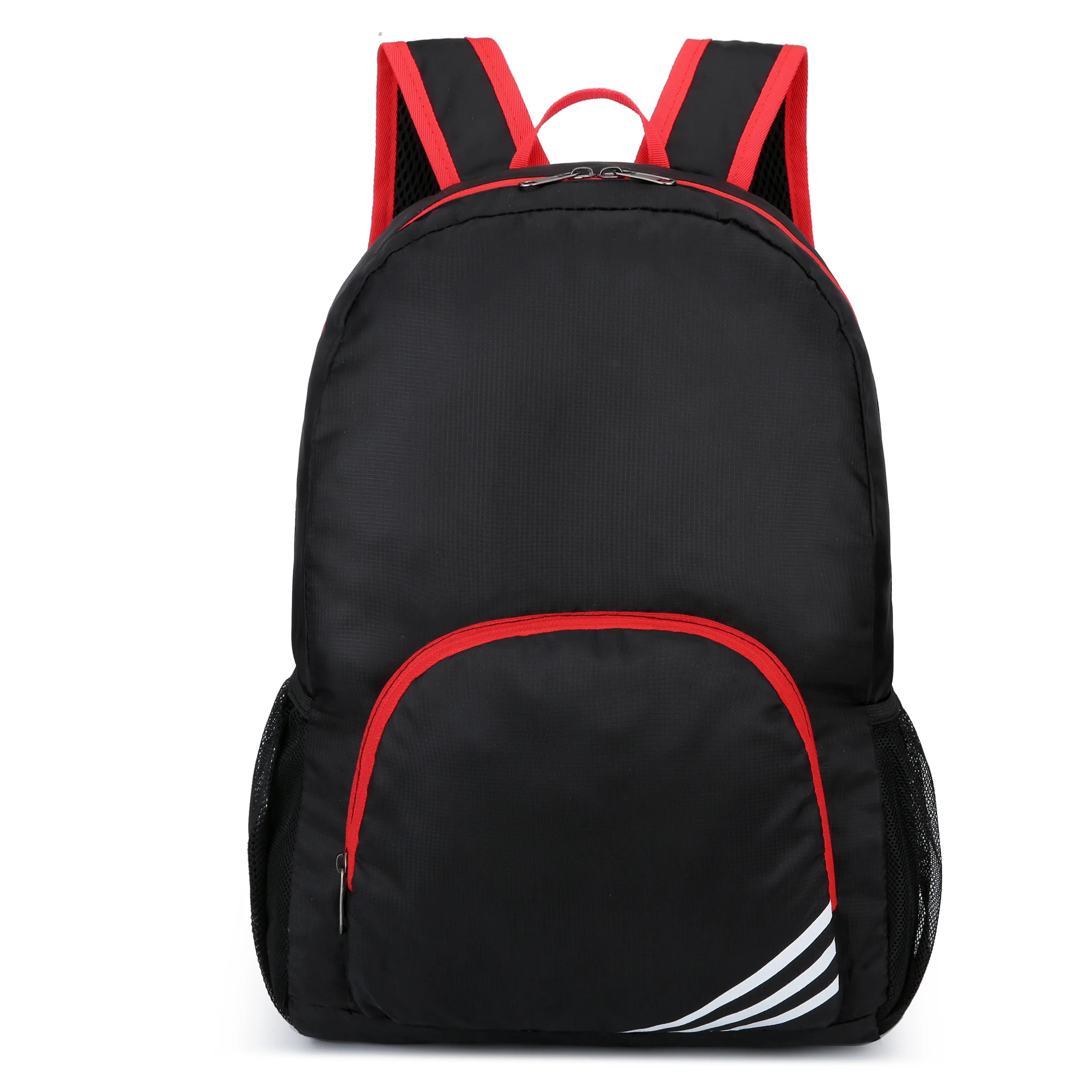Foldable Reflective Foldable Shopping Backpack Bag School Foldable Black Backpack
