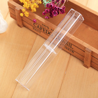 Porte-stylo en cristal en plastique Transparent boîtes d'emballage cadeau papeterie étui à stylo Transparent