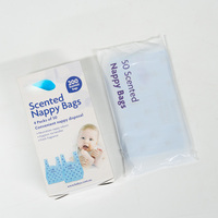 Sac à couches biodégradable à 100 % en PE+D2W/EPI compostable, parfumé, pour couches de bébé, sac d'emballage plastique pour déchets, vente chaude