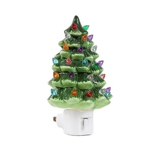 Luce Notturna LED Vintage a Forma di Albero di Natale, Divertente e Multifunzionale, Mini Lampada da <span class=keywords><strong>Notte</strong></span> per Decorazione Camera da Letto, Alimentazione a Muro o Batteria per Natale - Product Image 3