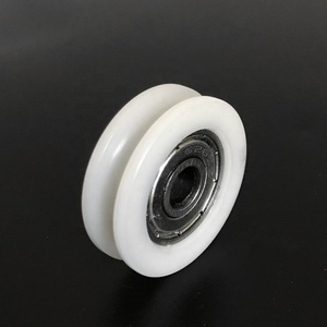 Puerta corredera para ascensor, garaje, remolque thuck, <span class=keywords><strong>polea</strong></span> de plástico con ranura <span class=keywords><strong>en</strong></span> U recubierta de nailon, 608ZZ 626ZZ 625ZZ - Product Image 2