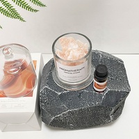 Diffuseur d'huiles essentielles en pierre de cristal de luxe pour la décoration de la maison, cristaux naturels, pierres de guérison dans un bocal en verre avec couvercle en dôme