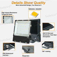 Luz de Inundación LED Hofoled 200W 300W 500W 1000W 2000W Súper Brillante de Alto Lumen 150LM/W para Estadios y Canchas de Tenis, Reflector LED Resistente al Agua
