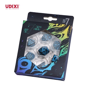 Boîte à dés hexagonale vide en carton et plastique pour D&D RPG, avec logo personnalisé, emballage pour dés de <span class=keywords><strong>Dungeons</strong></span> <span class=keywords><strong>and</strong></span> <span class=keywords><strong>Dragons</strong></span> - Product Image 1