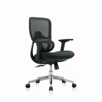 Chaise de bureau ergonomique en maille avec roulettes souples pivotantes pour protéger les sols en carrelage et en pierre
