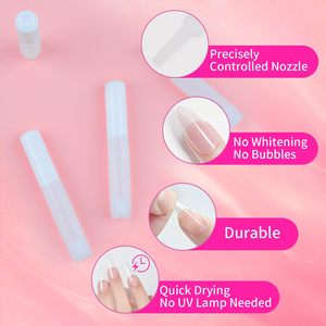 <strong>Top</strong> <strong>Selling</strong> Clear Fast Drying Nail Glue 100% Real Nail Art Decoration Professional Use Strong Durable Non-Toxic Eco-Friendly 2g - Product Image 1