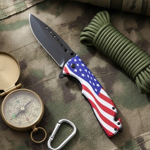 มีดพับอเนกประสงค์ สแตนเลส อลูมิเนียม ด้ามจับ DIY ปรับแต่งได้ OEM สำหรับพกพา แคมป์ปิ้ง กิจกรรมกลางแจ้ง เอาตัวรอด HK FB227 - Product Image 2