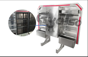 Porte-chains et <span class=keywords><strong>plateau</strong></span> complet pour camion en aluminium de 68'' x 80'' avec porte centrale - Product Image 3