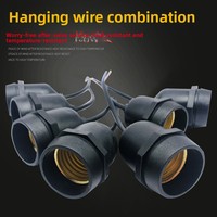 Support de lampe E27, étanchéité IP44, prise noire universelle, base extérieure, 15cm, type à vis, résistant à la chaleur, résistant aux hautes températures