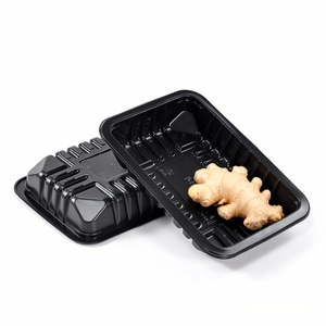 Barquettes alimentaires jetables noires à faible MOQ, tailles personnalisées, épaissies et anti-fuite pour la restauration <span class=keywords><strong>de</strong></span> fruits <span class=keywords><strong>de</strong></span> <span class=keywords><strong>mer</strong></span> en gros - Product Image 5