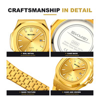 Montre pour homme SKMEI 2684 de luxe, mouvement à quartz, résistance à l'eau 3BAR, boîtier en acier inoxydable, vente en gros directe d'usine