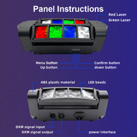 DMX512 Control LED avec Laser Spider Lights Stage 8X3W RGBW LED Beam Light Disco Moving Head Light