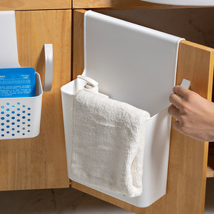Kitchen Cabinet Door Hanging <b>Basket</b> White Rectangle <b>Storage</b> Organizer For Kitchen Use - Product Image 3