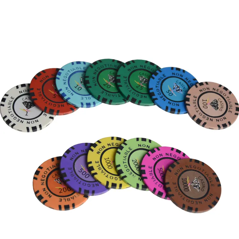 Custom Plastic Colorful Casino Poker Chips Custom Clay Printing Cheap Low MOQ Poker Chips