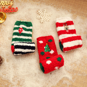 <span class=keywords><strong>2025</strong></span> Bán Buôn Mùa Đông San Hô Lông Cừu Giáng Sinh Dép Vớ Mềm Vớ Ấm Áp Cho Phụ Nữ Ấm Mờ Giáng Sinh Vớ - Product Image 3