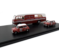 Modèle de voiture de course Mini BMC, voiture en métal moulé sous pression, affichage réaliste de collection, échelle 1:76