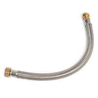 Tuyau de raccordement pour chauffe-eau en laiton tressé, moderne, durable et de qualité supérieure, avec raccords à pousser en laiton pour l'alimentation en eau