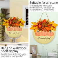 Festival de la récolte porte ronde pendaison automne fleur couronne Thanksgiving porte suspendue ronde