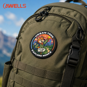 Parche de PVC 3D Personalizado para Urban Trek Adventure, Insignia de Personaje de Goma Suave Personalizada para Ropa y Bolsas AWELLS - Product Image 2