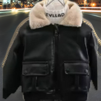 Blouson aviateur vintage en cuir et fourrure de mouton pour homme, fermeture éclair intégrale, toile, vêtement décontracté d'hiver