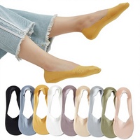 Chaussettes bateau en coton peigné Swan Printemps-Été avec bordure profonde, invisibles, sans couture, en pur coton, jetables, antidérapantes pour femmes
