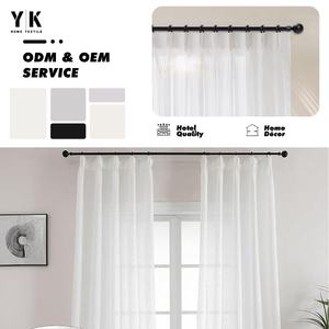 Cortina transparente de bolsillo con varilla de estilo simple, elegante, con textura suave al tacto, da a tu <span class=keywords><strong>casa</strong></span> un tiempo y cómodo - Product Image 1
