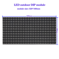 Módulo de Pantalla LED P8 DIP 3 en 1 al por Mayor, 320x160mm, Módulo LED de Alta Calidad