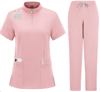 Scrubs médicaux de haute qualité pour femmes avec taille élastique et tissu anti-rides adapté aux travailleurs de salon de beauté