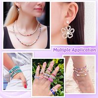 Fil élastique transparent Crystal Tec de 0,8 mm, cordon de perlage extensible résistant pour bracelets, colliers et perles en argile DIY